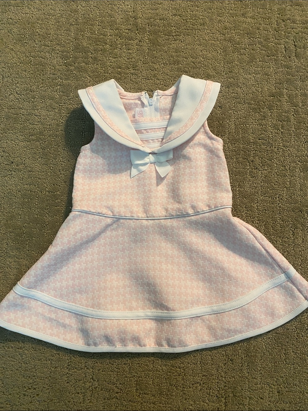 Bonnie Baby Pink and White Sailor-Style Formal Dress